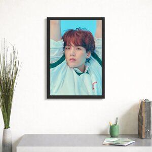 Suga 13x19 Framed Poster BTS Art Print Wall Decor